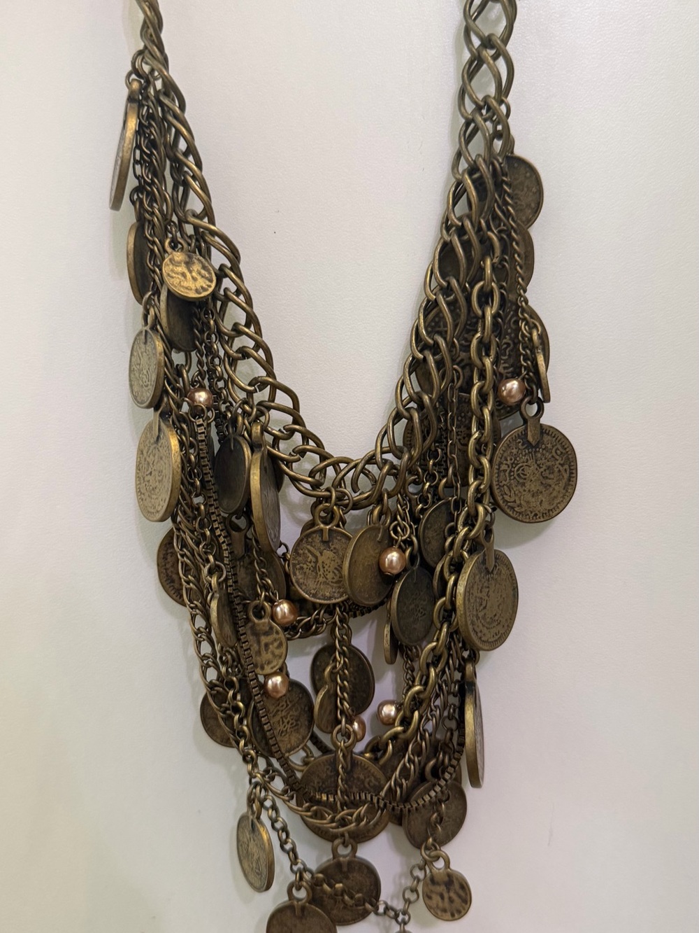 Chico's Antiqued Brass-Tone Twist Link Bracelet - Brass